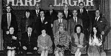 Glasgow Licensees' visit Harp lager 1973